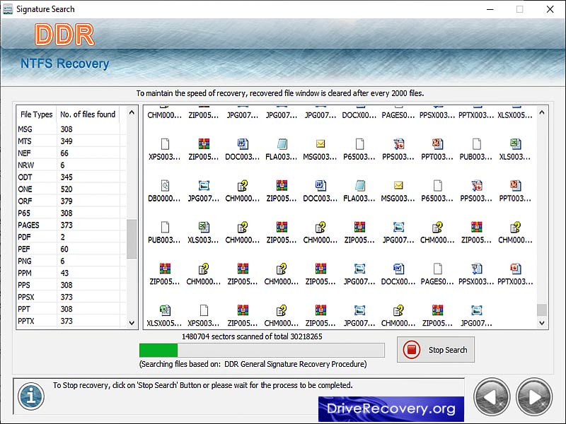 NTFS Hard Disk Recovery Software screen shot